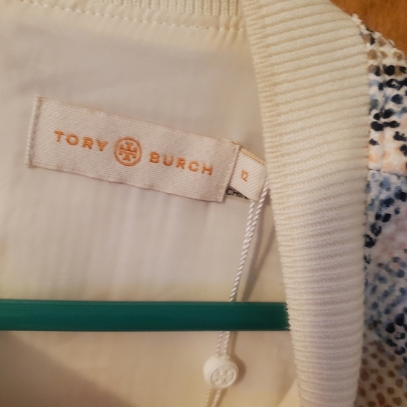 Tory Burch Dahlia Ivory Stretch Jacquard Dress, NWT, Size 12 - Picture 6 of 6